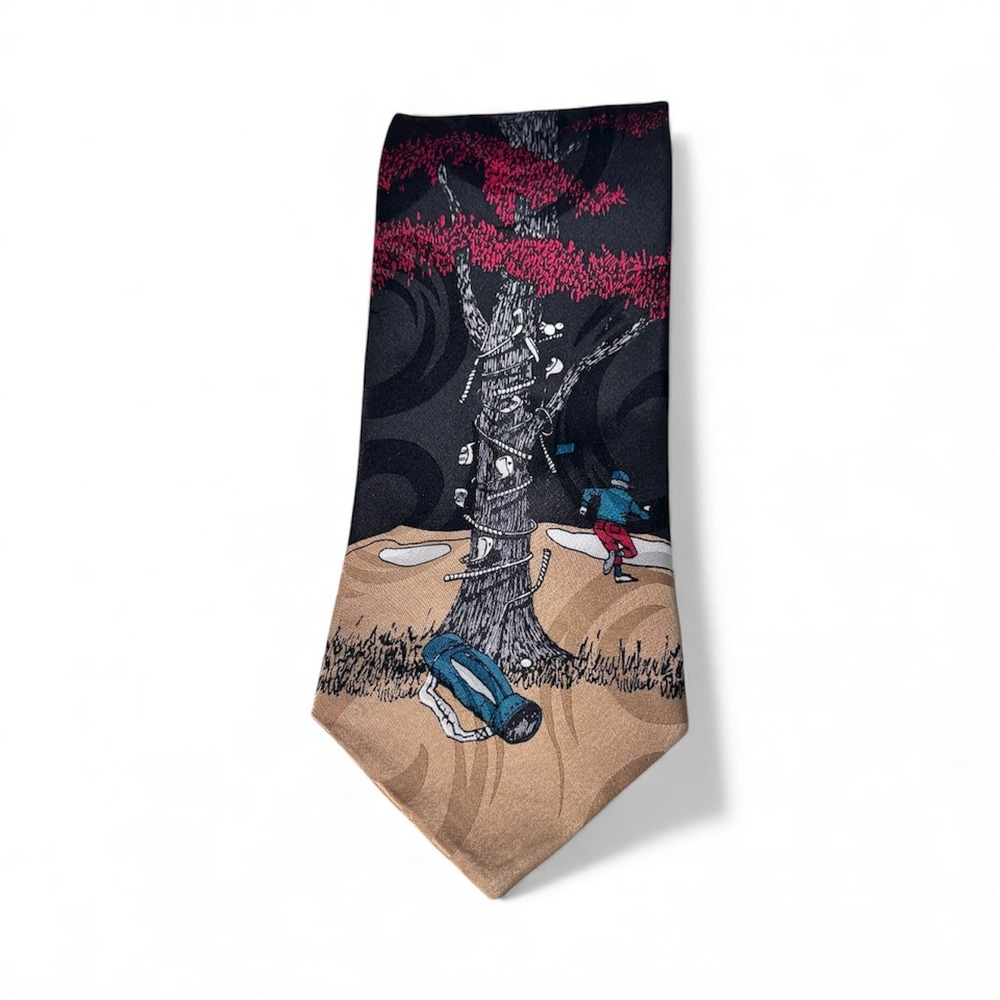 DONATO by DION Mens Tie "TEED OFF" Golf Scene Silk Blend‎ Necktie